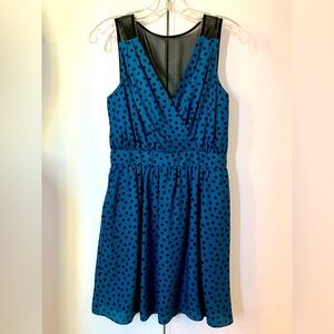 BCBGeneration Teal Polka Dot Dress